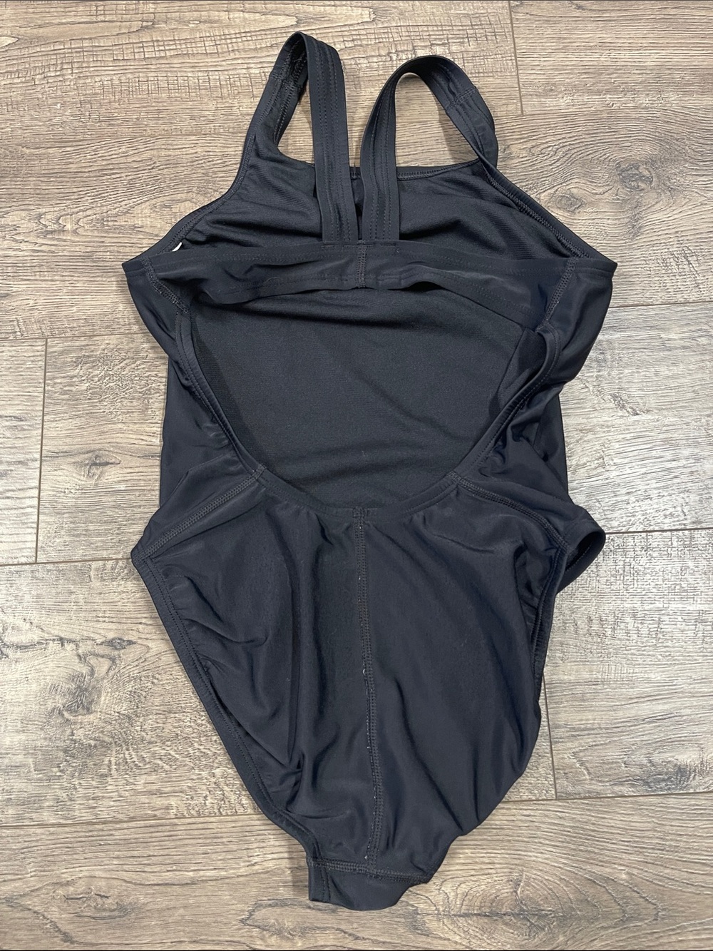 Nike Solid Black Training One-Piece Swimsuit - Picture 3 of 4